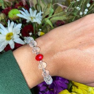 Handmade Women’s Glass Bead Stretch Bracelet